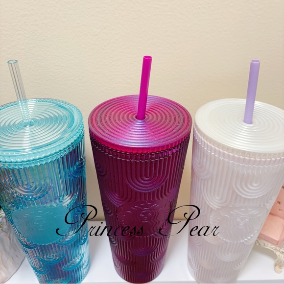 Starbucks Spring 2022 , 2023 & 2024 mermaid scale 24 oz  tumbler - Picture 2 of 13